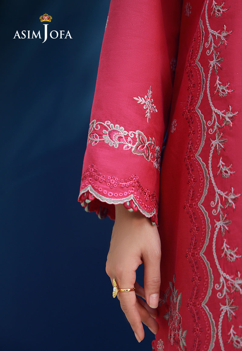 AJMUB-12 Embroidered Cambric Stitched 3 Pcs