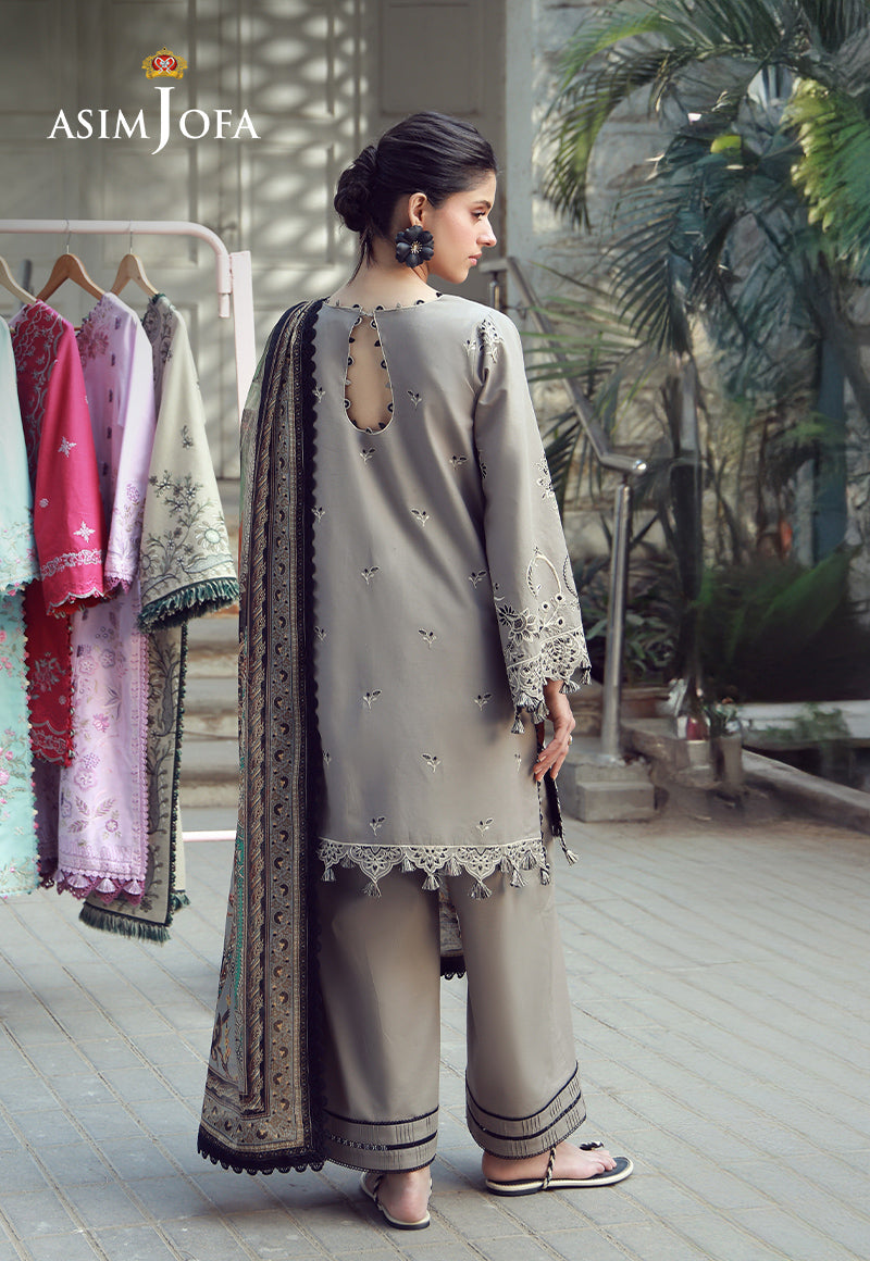 AJMUB-01 Embroidered Cambric Stitched 3 Pcs