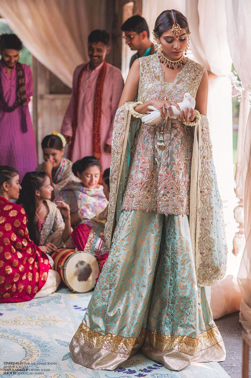 Sherzad Formal - Shirt, Sharara Pants & Dupatta