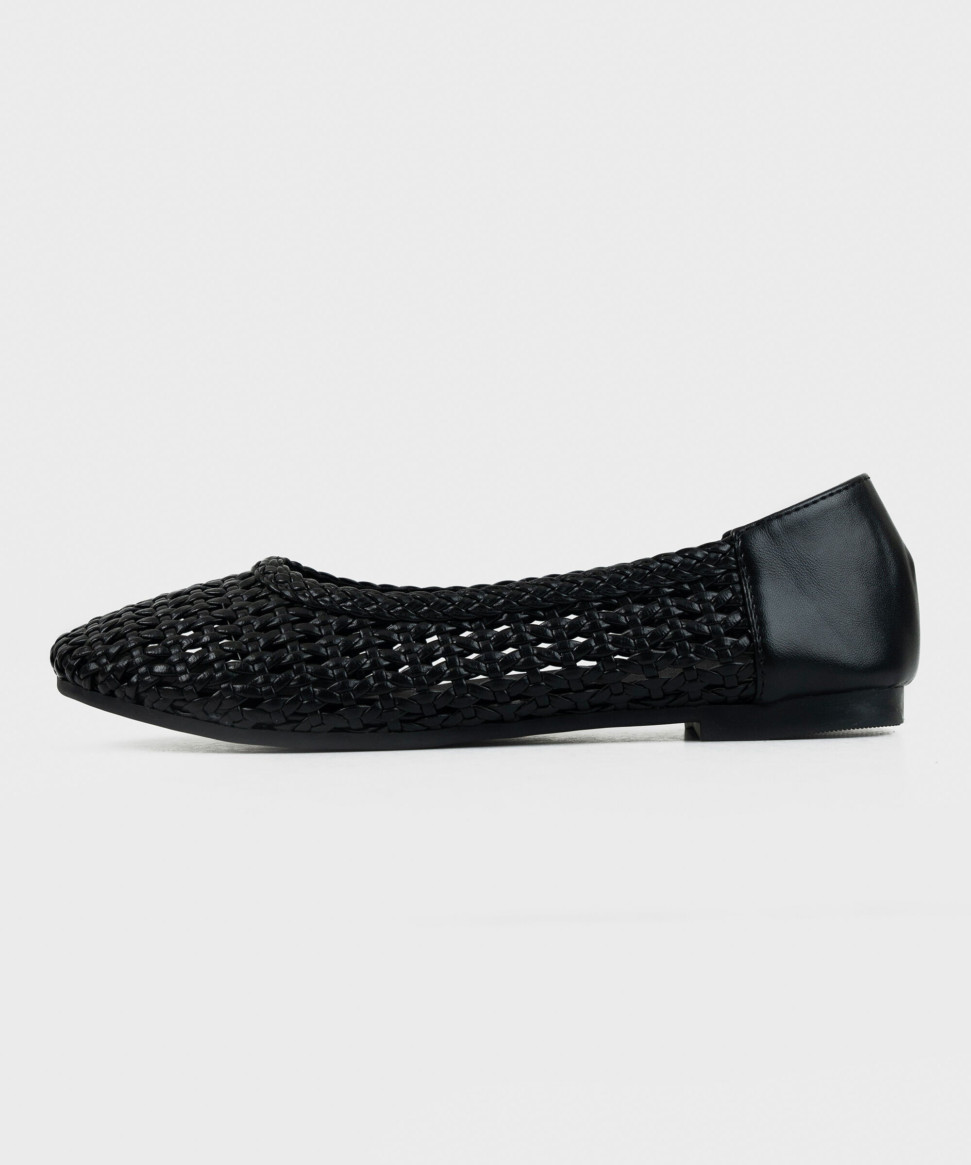 Black Knit Ballet Flats