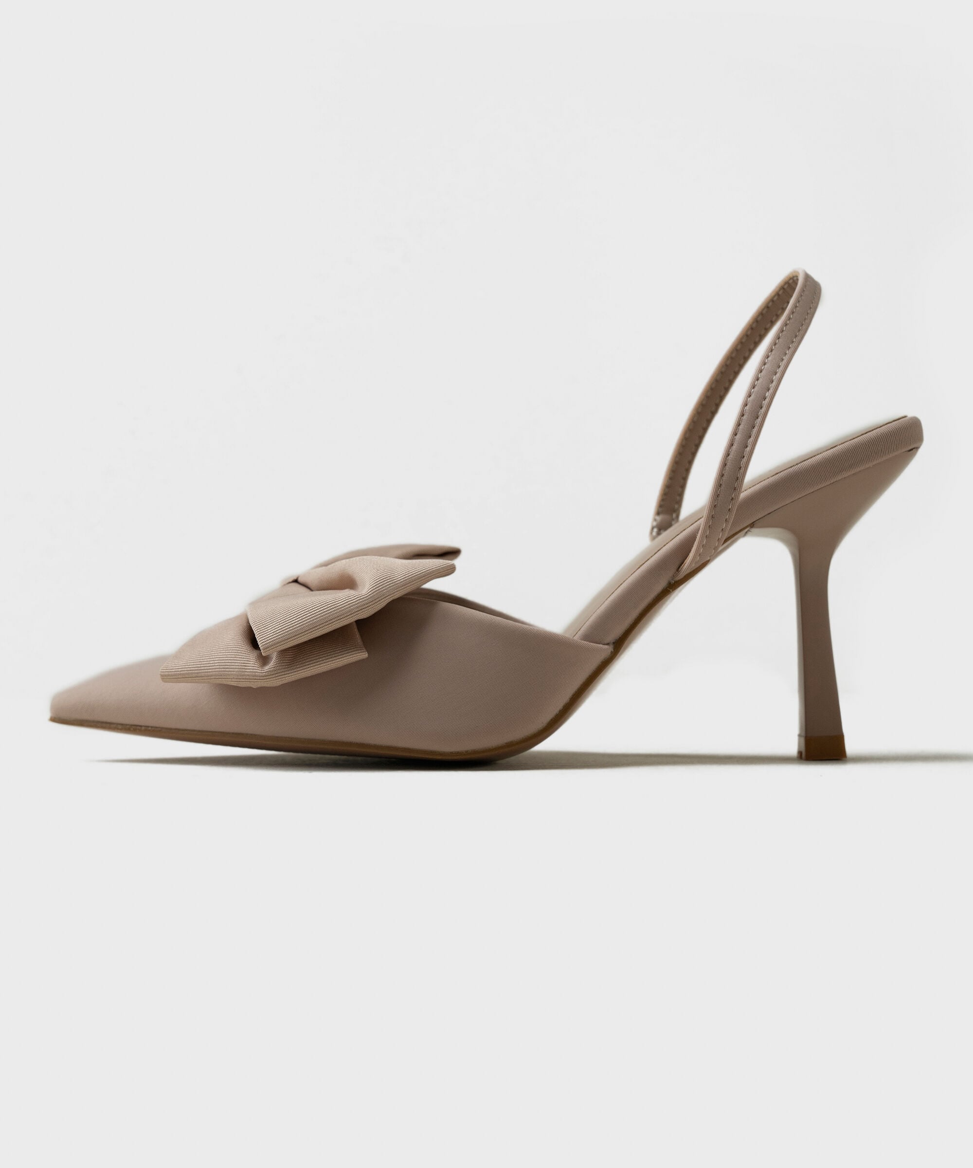 Beige Slingback Heels