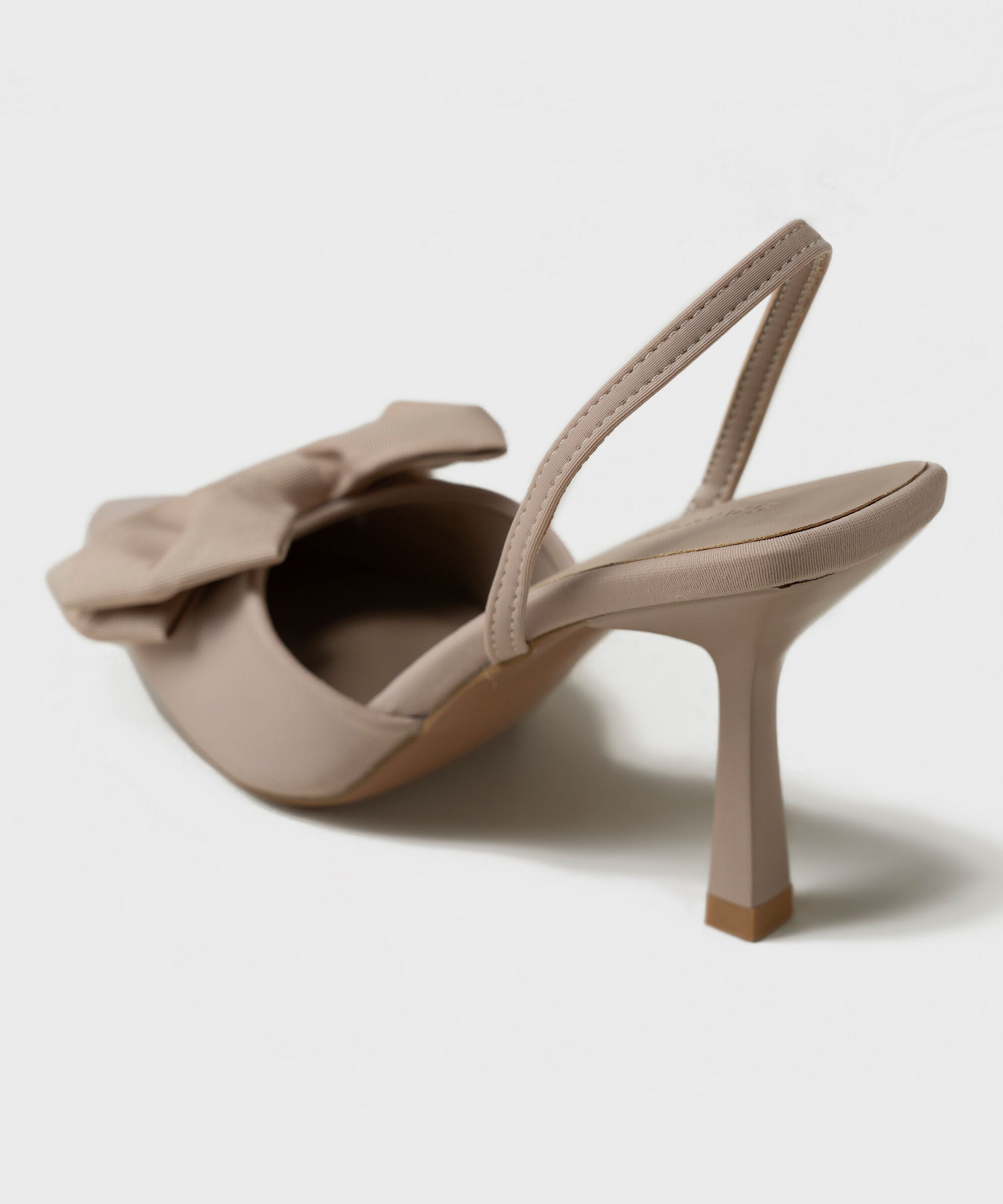 Beige Slingback Heels