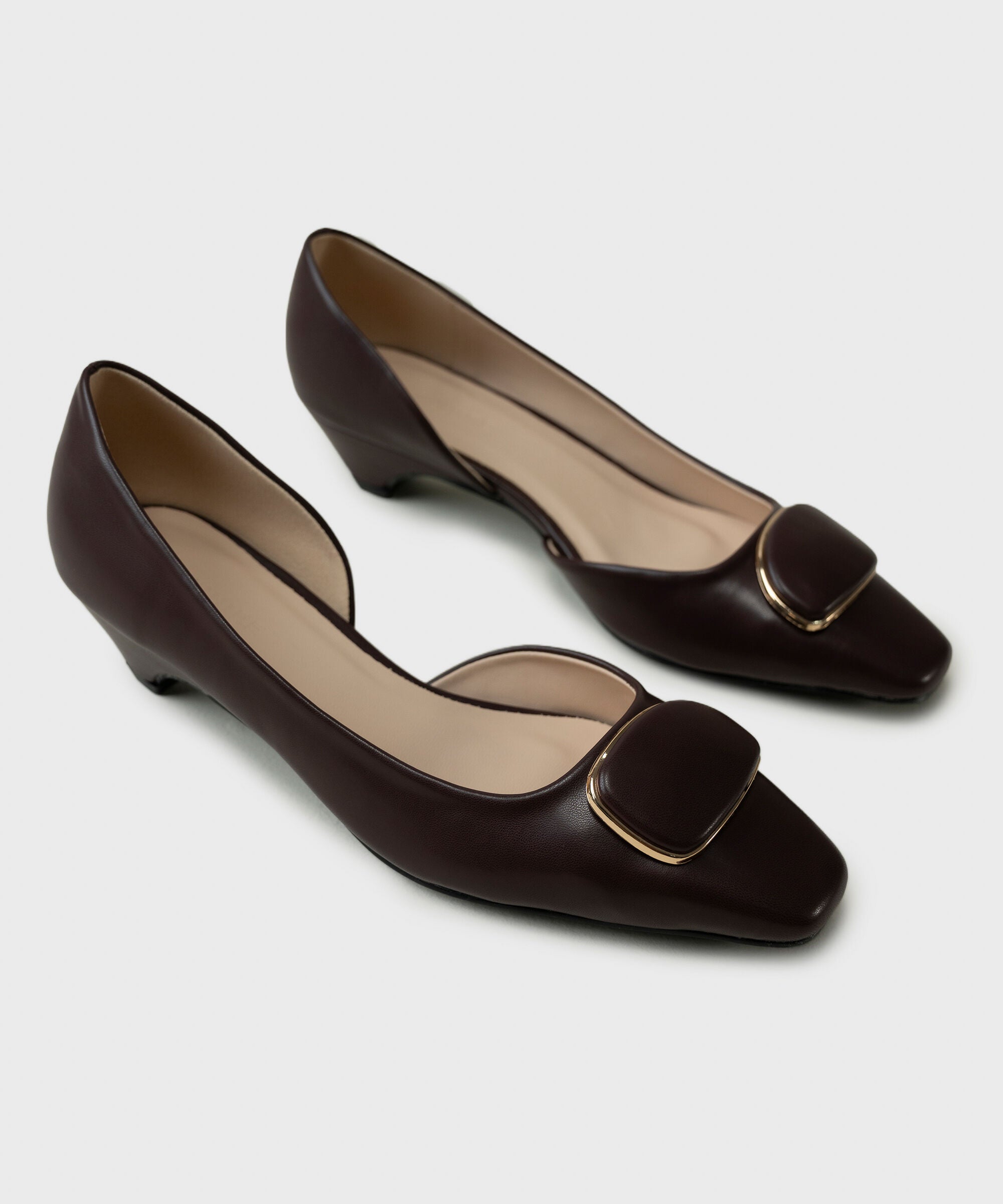 Dark Brown Block Heels 0000SL260047