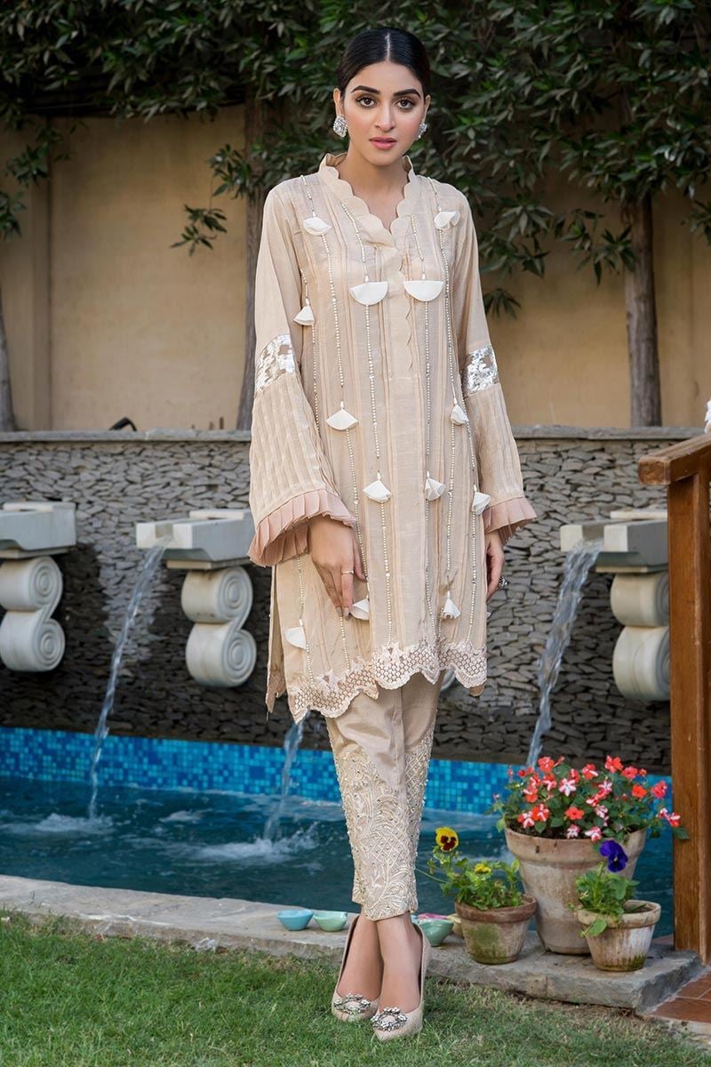 Beige Tassles Shirt