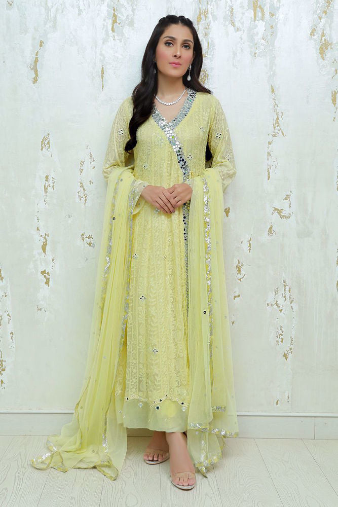 Lemon infusion Kalidaar and Dupatta With Pants