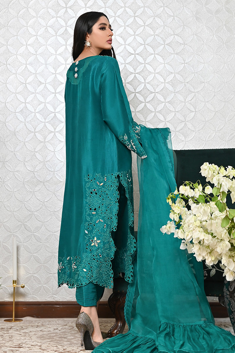 Maldives Green Raw Silk