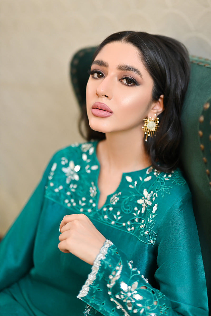 Maldives Green Raw Silk