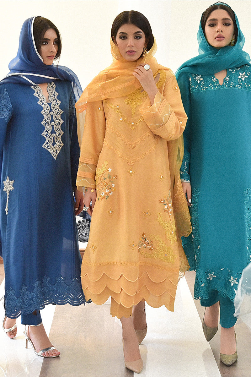 Seychelles Blue Raw Silk