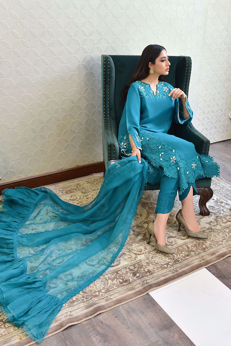 Maldives Green Raw Silk