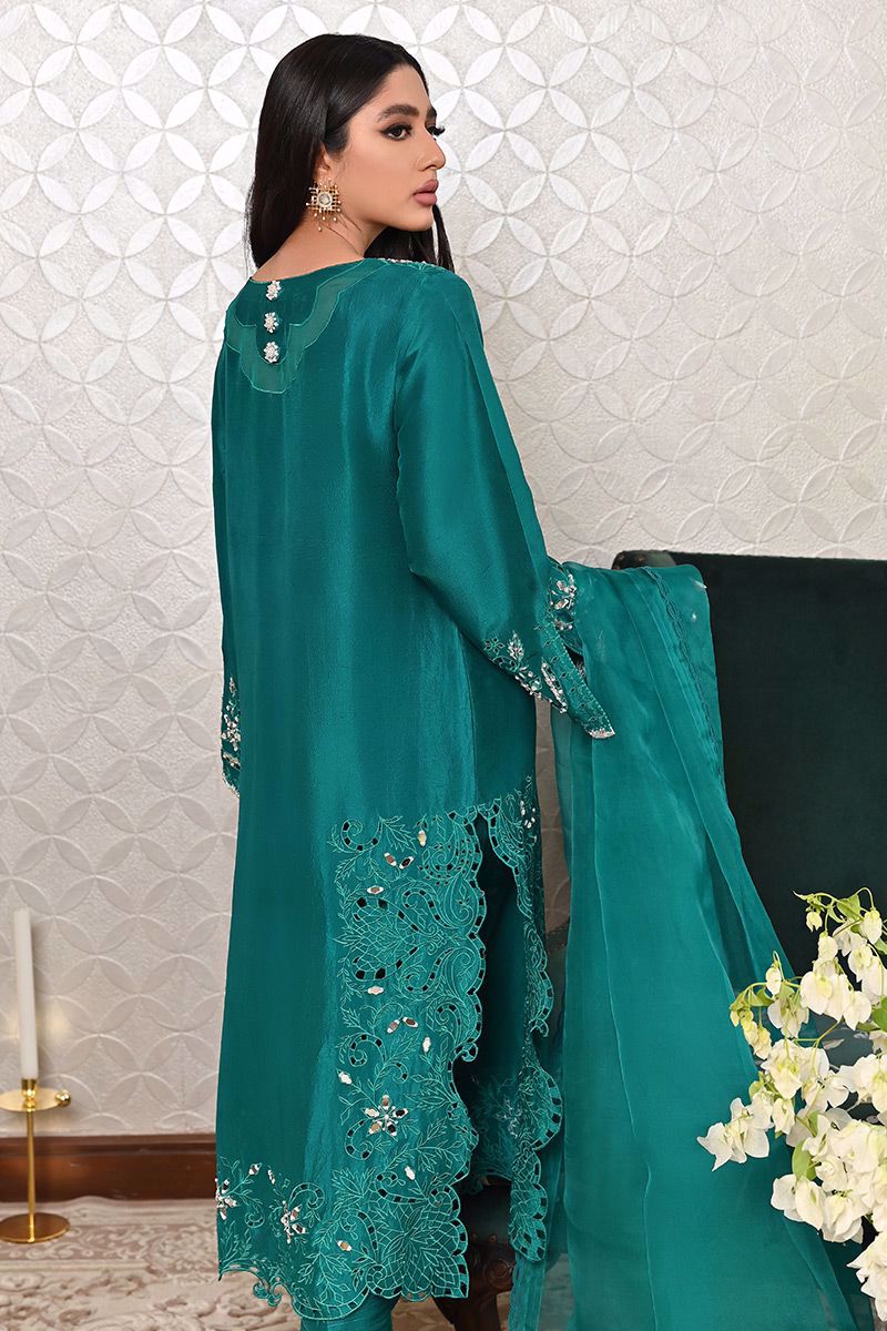 Maldives Green Raw Silk