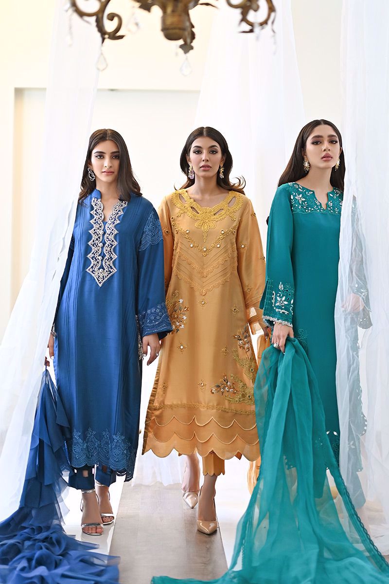 Seychelles Blue Raw Silk