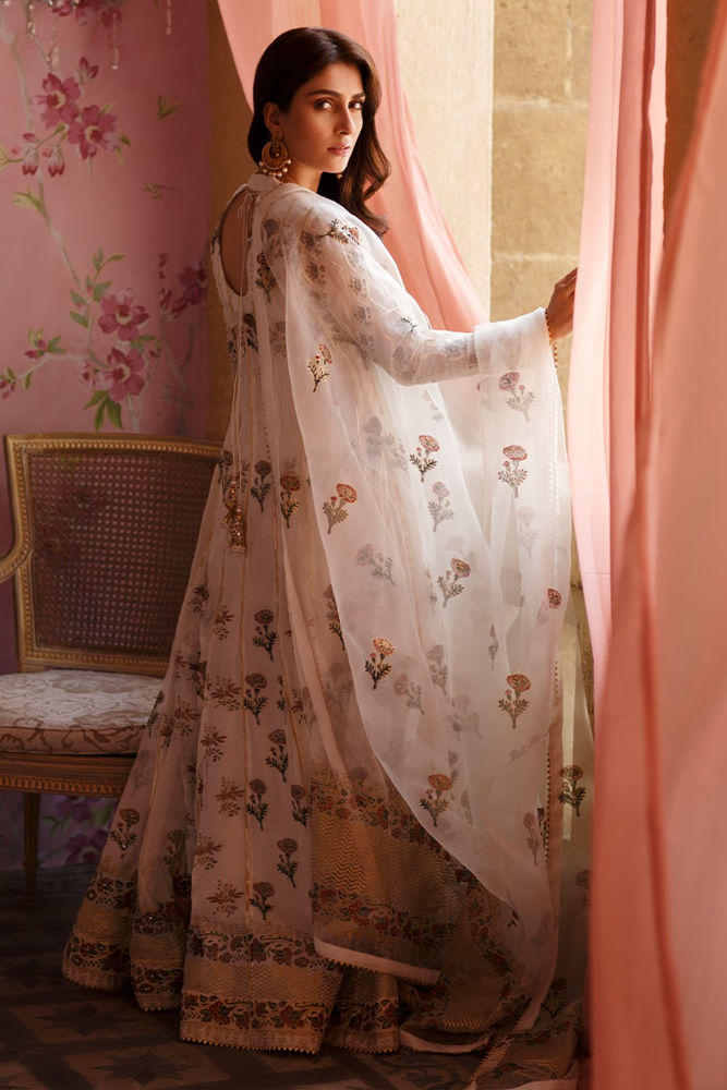 Subtle Bloom Angarkha and Dupatta