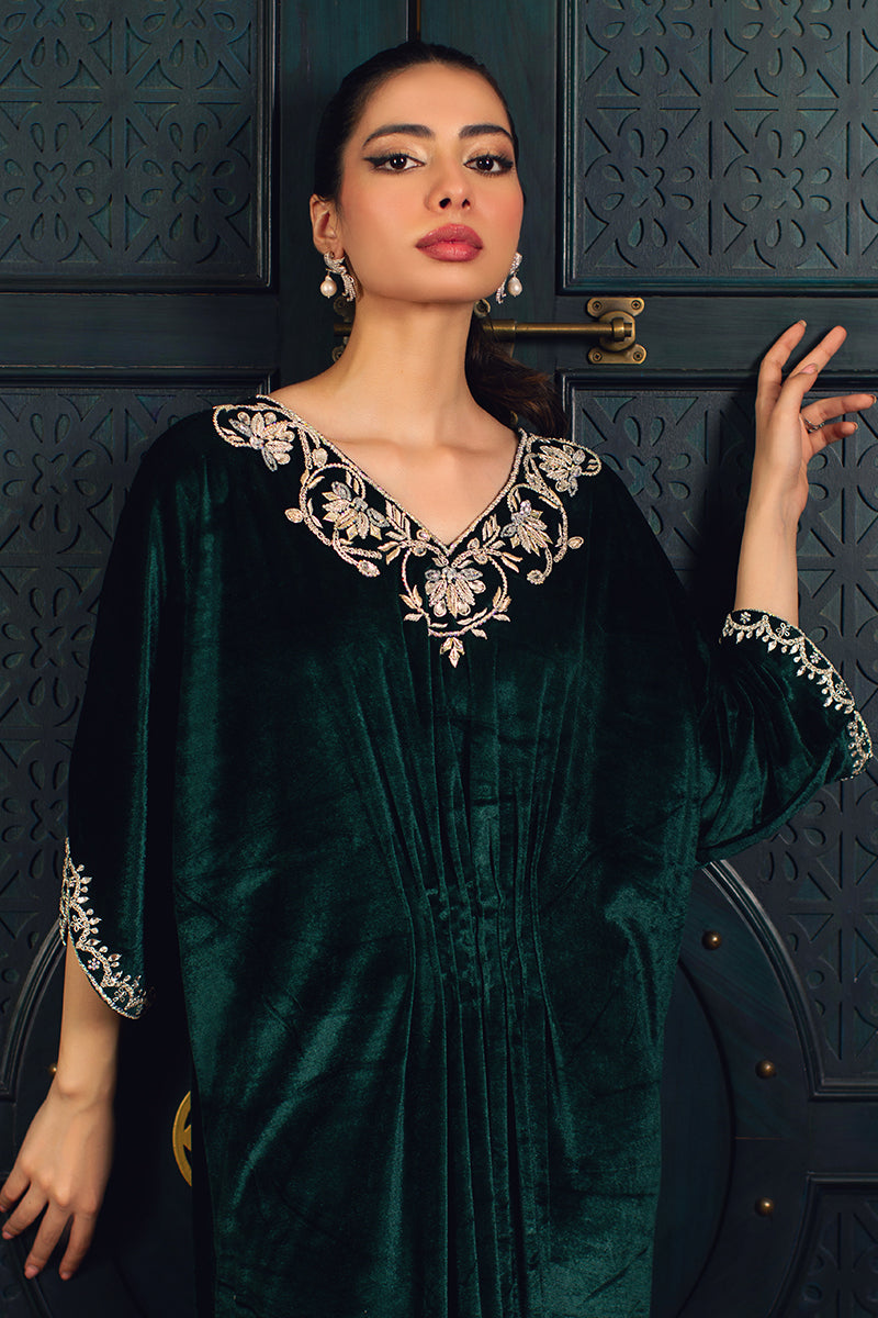Daniya - Emerald Jewel Toned Kaftan
