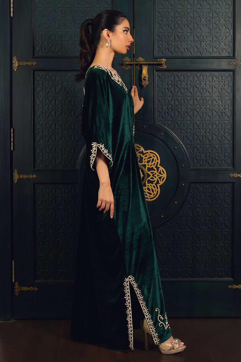 Daniya - Emerald Jewel Toned Kaftan