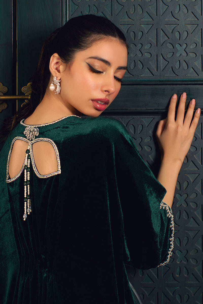 Daniya - Emerald Jewel Toned Kaftan