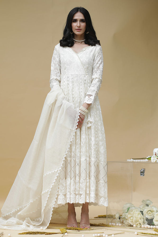Kinar Angarkha and Dupatta With Pants
