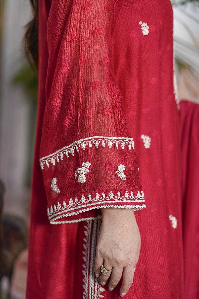 Sania - Cherry - Shirt And Dupatta