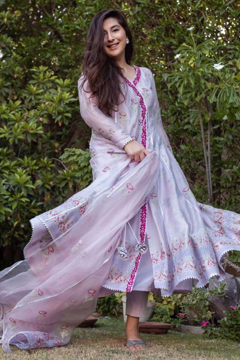 Gul Angarkha and Dupatta With Pants