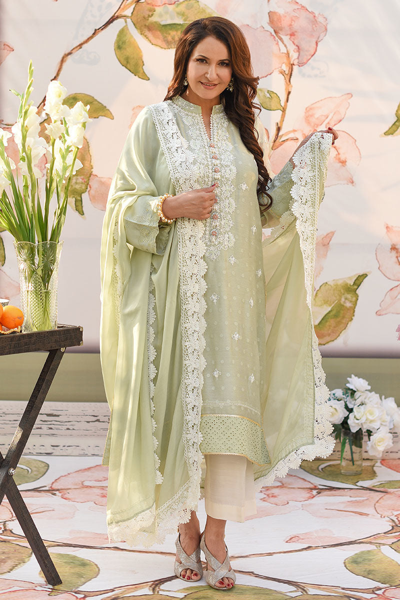 Sehr - Green - Shirt And Dupatta