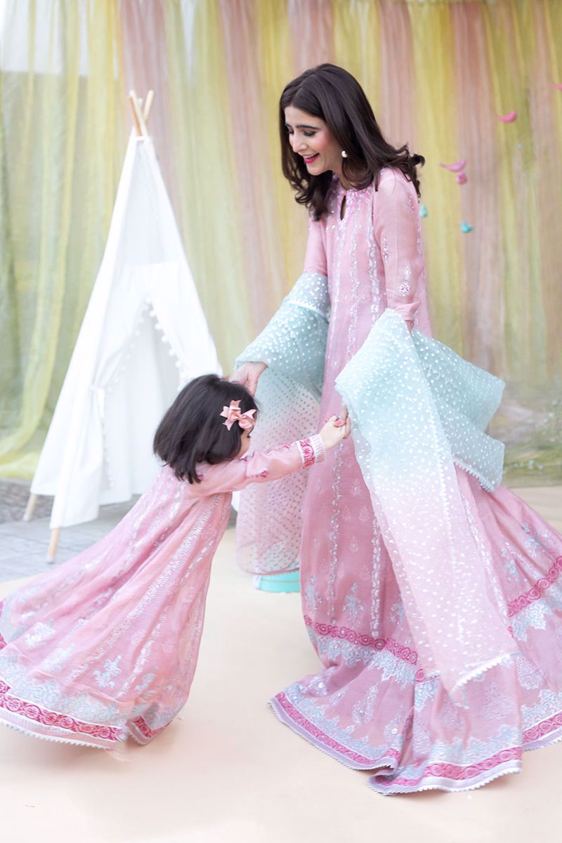 Orchid Tint Kalidaar and Dupatta With Pants