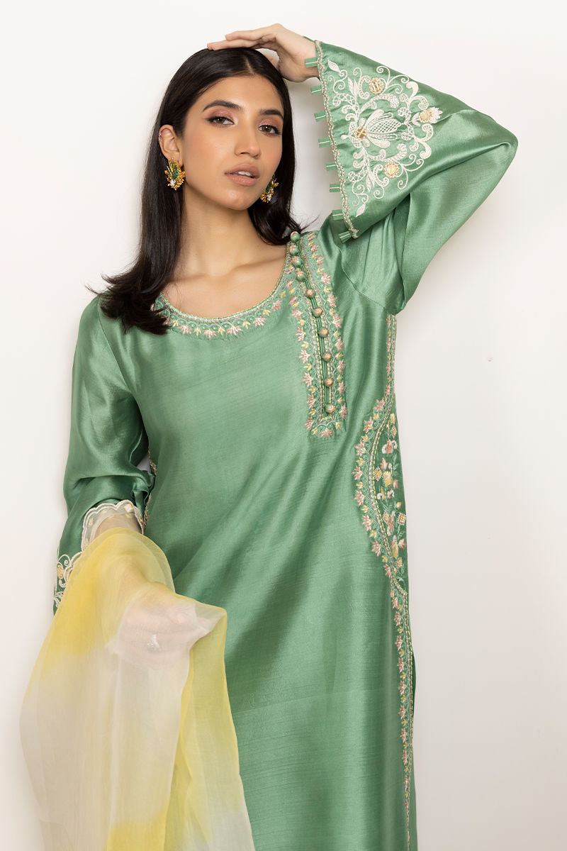 Sheen Green - Shirt And Shalwar