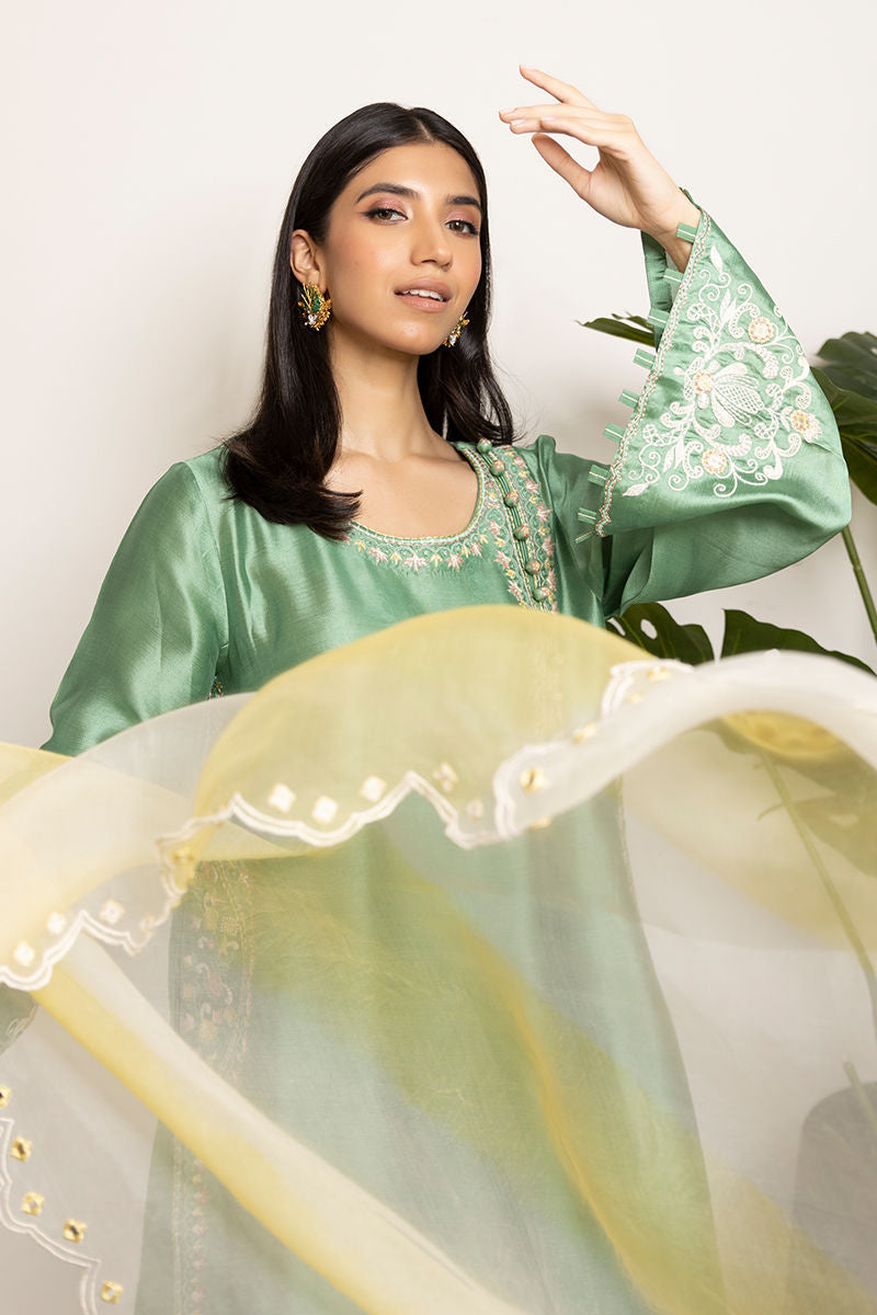Sheen Green - Shirt And Shalwar