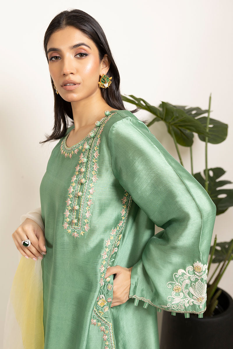 Sheen Green - Shirt And Shalwar