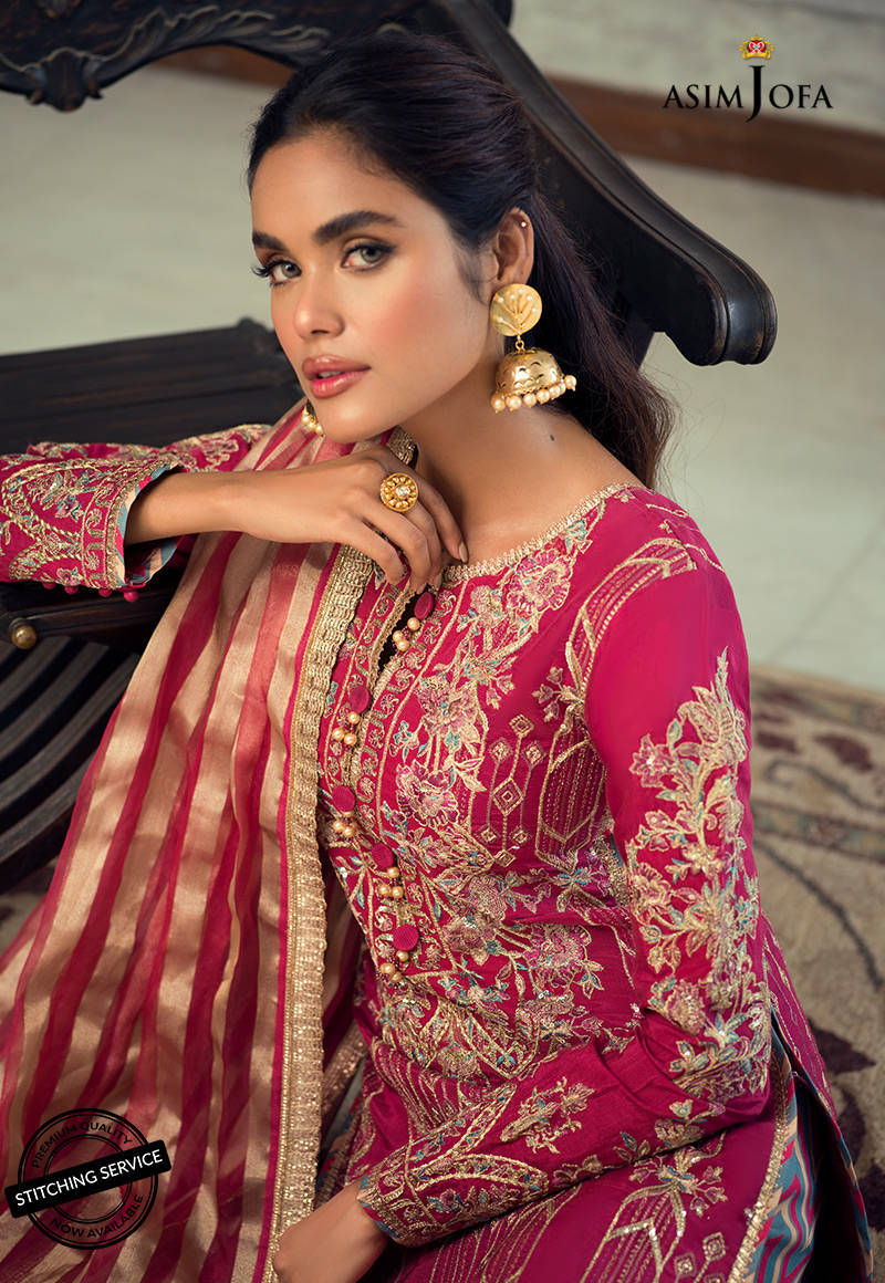 AJLE-23 EMBROIDERED CHIFFON 3 PCS
