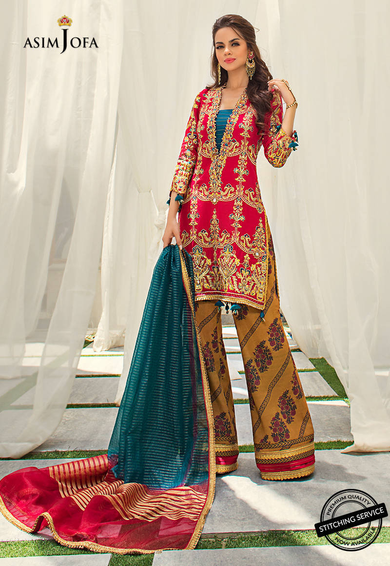 AJLE-20 EMBROIDERED SILK 3 PCS
