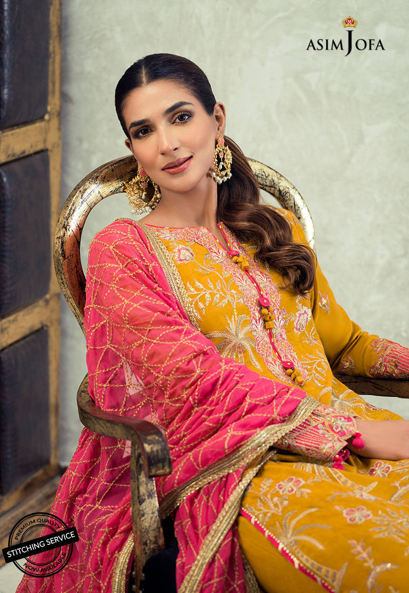AJLE-19 EMBROIDERED SILK 3 PCS