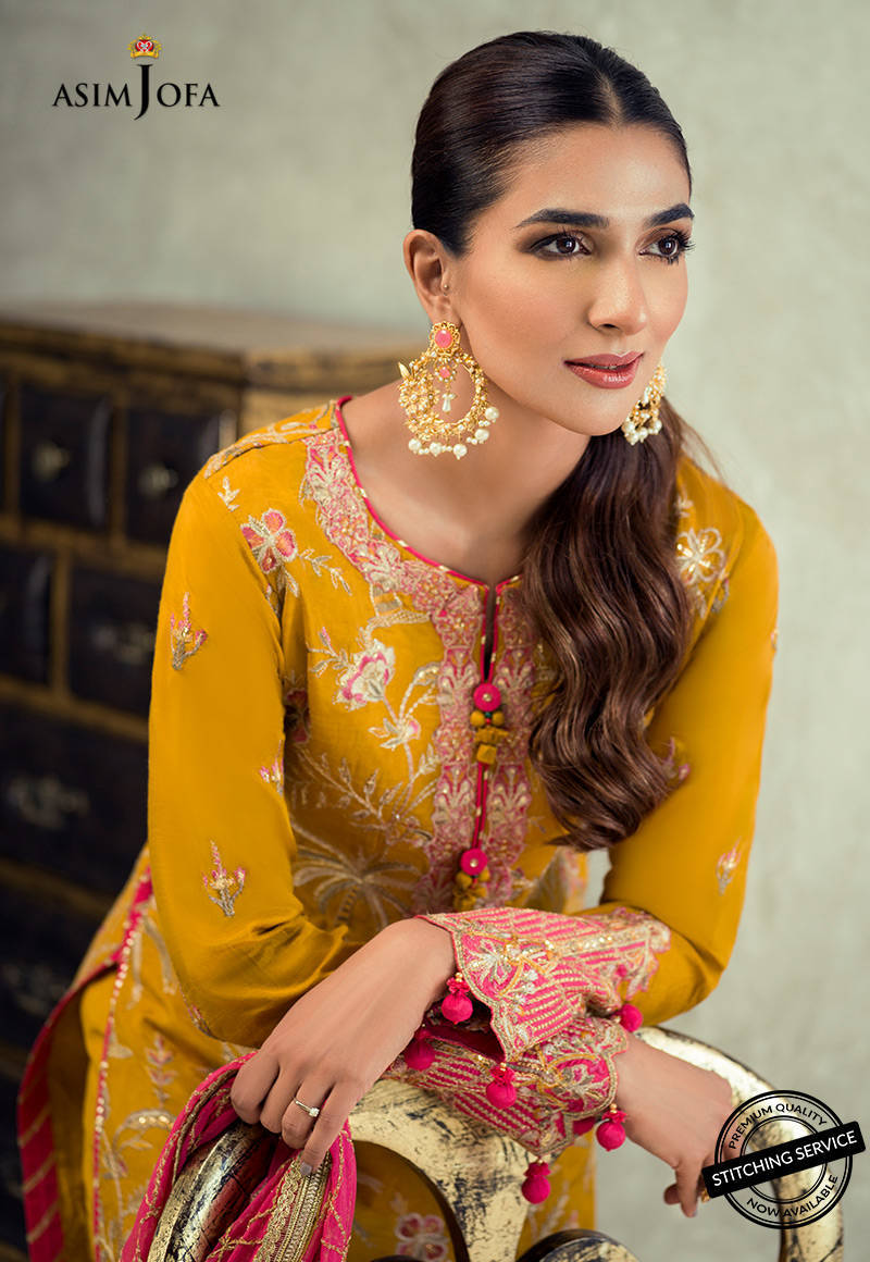 AJLE-19 EMBROIDERED SILK 3 PCS