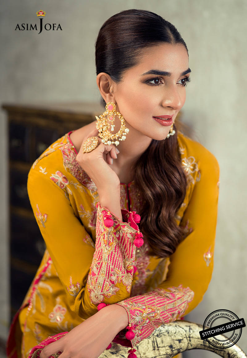 AJLE-19 EMBROIDERED SILK 3 PCS