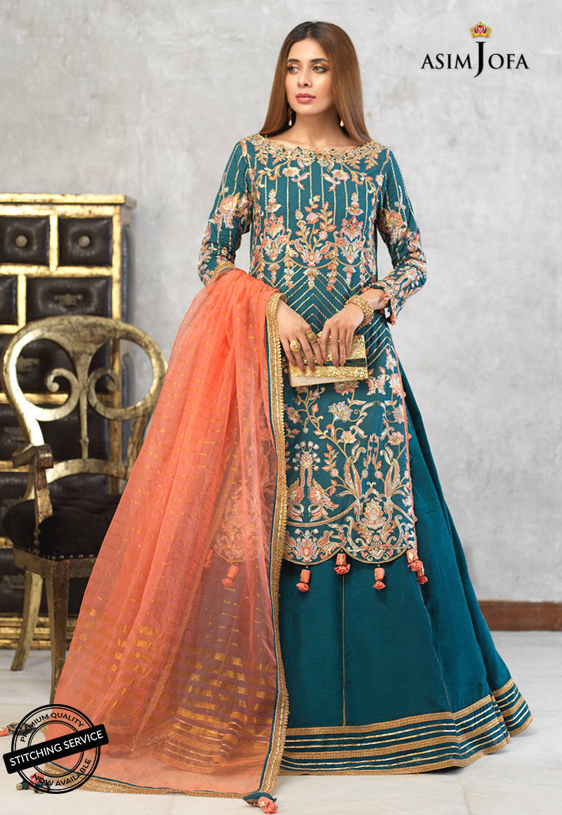 AJLE-18 EMBROIDERED COTTON NET 3 PCS