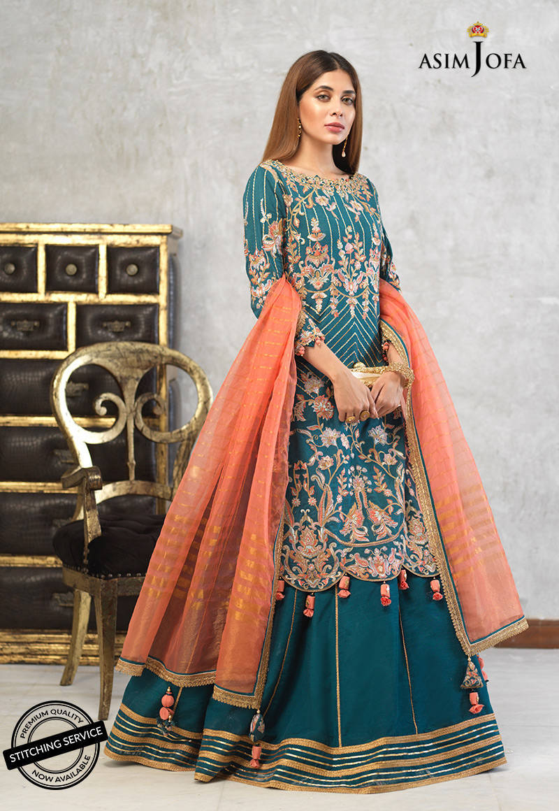 AJLE-18 EMBROIDERED COTTON NET 3 PCS