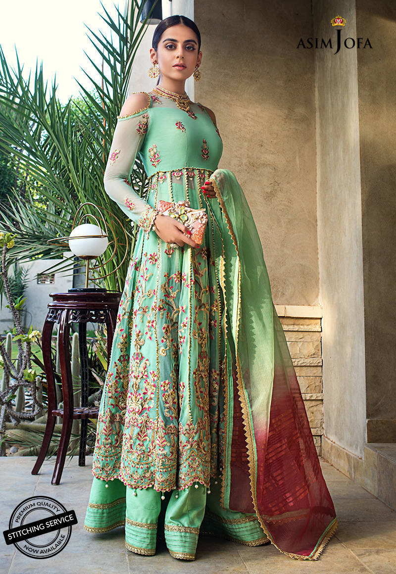 AJLE-14 EMBROIDERED SILK 3 PCS