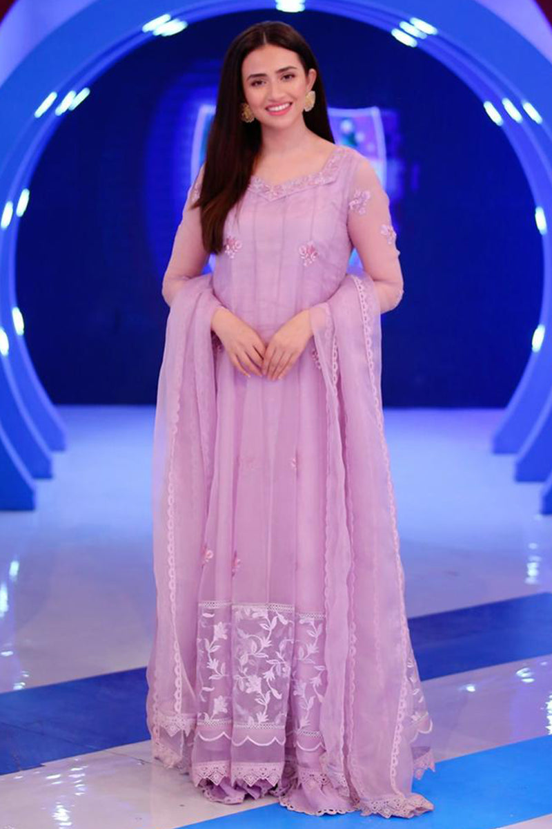 Lavender Rush Kalidaar and Dupatta