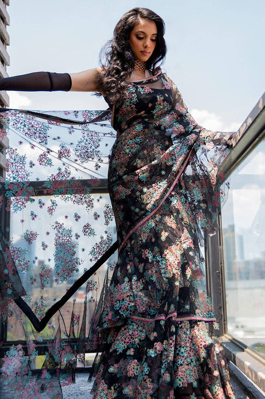 Tranquil Mist Saree - RTS
