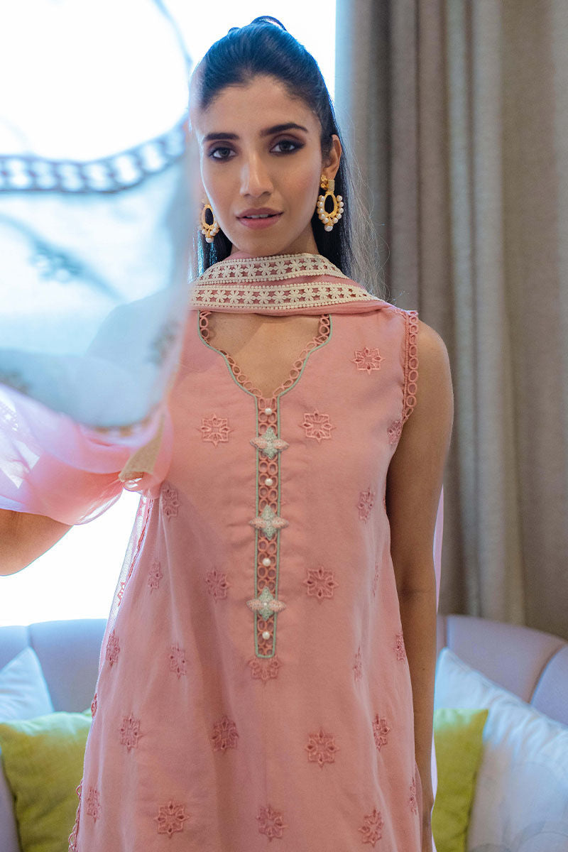 Crystal Blush - Shirt And Dupatta