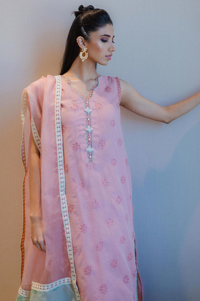 Crystal Blush - Shirt And Dupatta