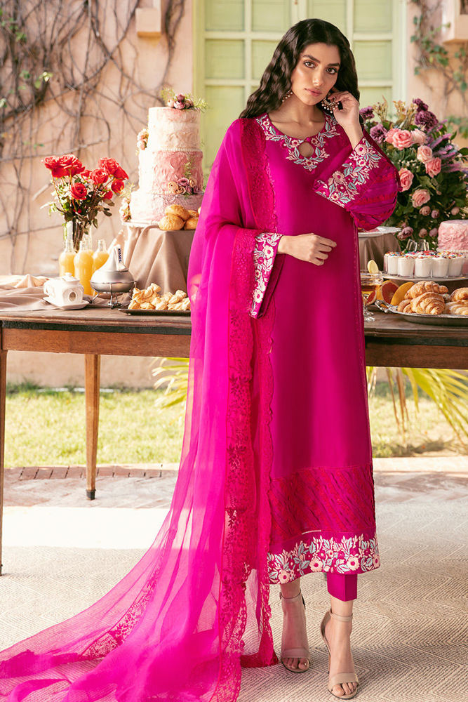 Fiery Magenta Shirt and Dupatta