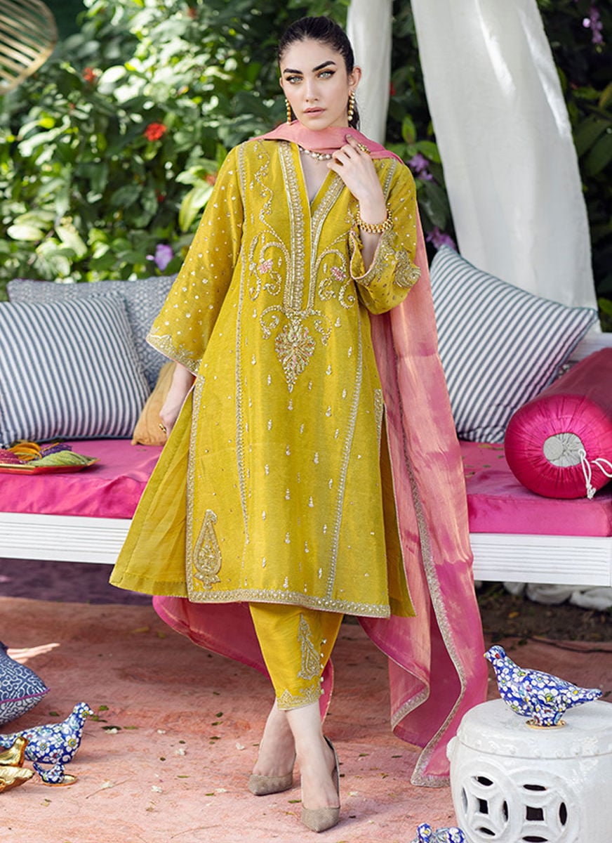 Brie Kiwi Shirt And Dupatta