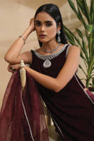 Sleek N Silver Velvet With Wide Legged Pants With Pockets