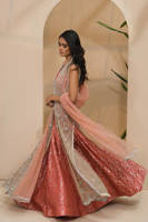 Frosty Gown with Lehenga and Dupatta