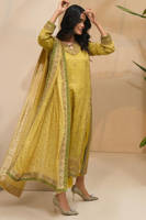 Mehndi Gold With Dupatta And Pants