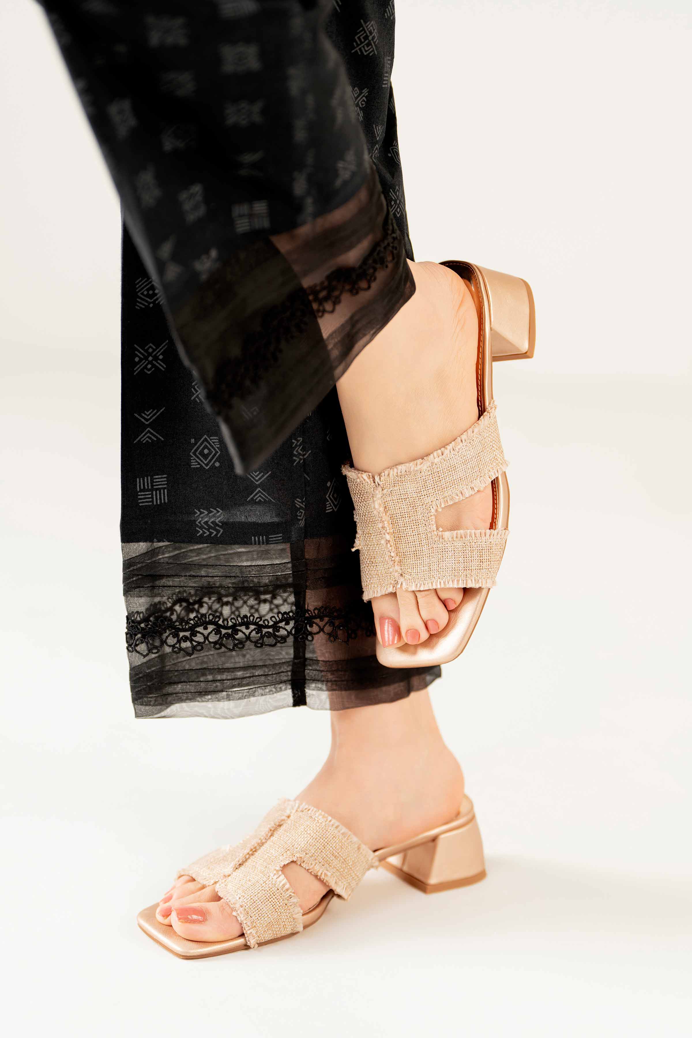 Khaki Block Heels-440632930