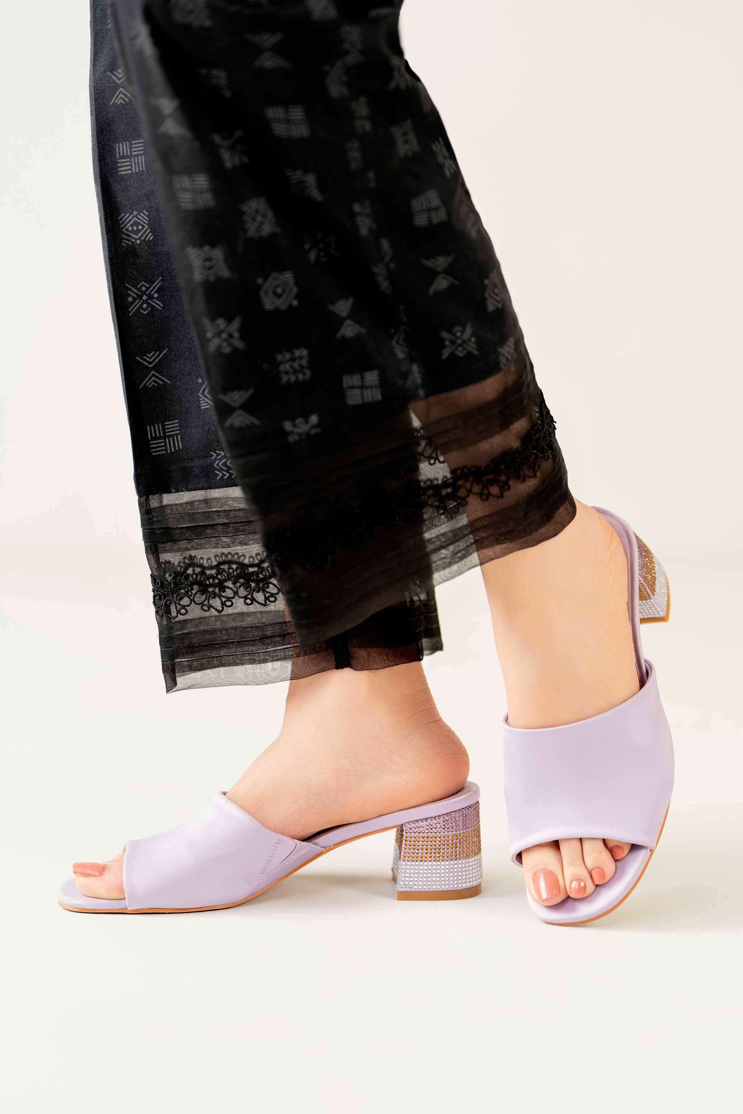Purple Block Heels-440762909