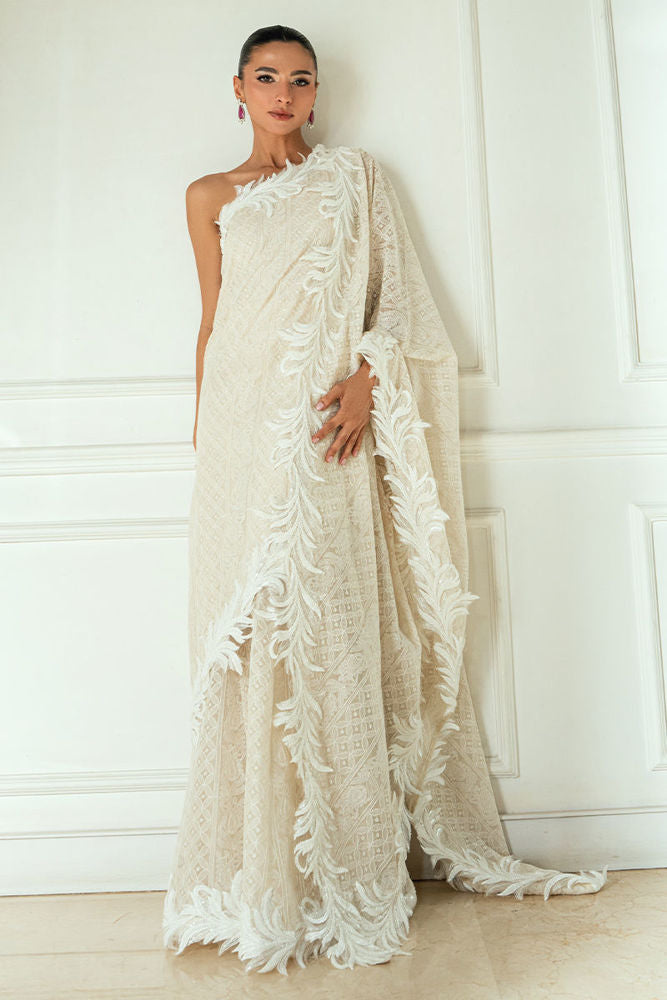 3 Piece - Pure Embroidered Organza Suit S112183