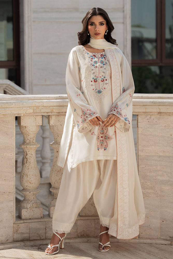 Arleena - Sheesha Silk Shalwar With Lace