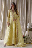 Lemon Rose Peshwas With Dupatta