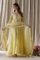 Lemon Rose Peshwas With Dupatta